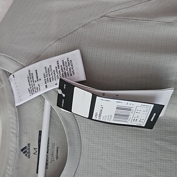 NWT Adidas Energy Running Workout Climacool T-shirt Supernova Fitted Sage Size M - Picture 2 of 4